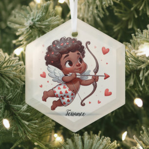 Cupid's  Charm Glass Ornament