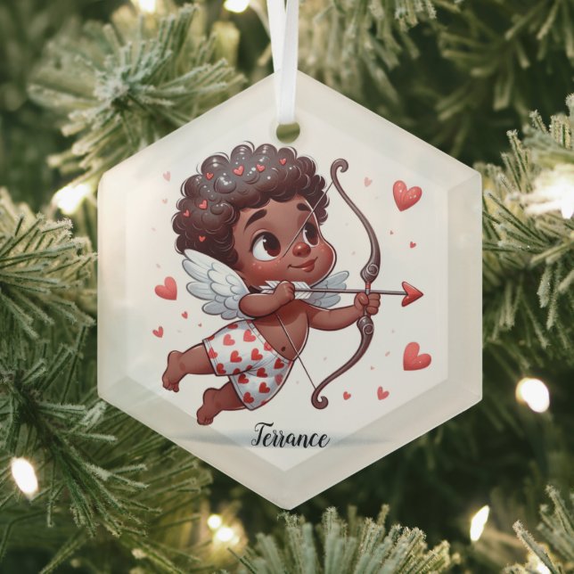 Cupid's  Charm Glass Ornament (Insitu)