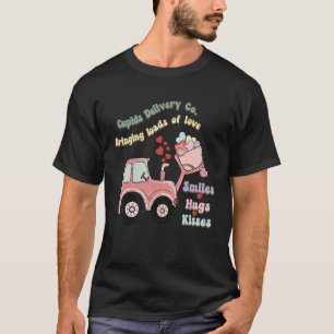 Cupid's Delivery Co Groovy Truck Valentines Loads  T-Shirt