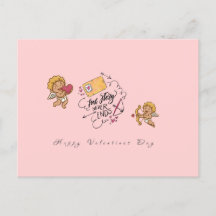 Cupid's Embrace Love Letter Greeting Card