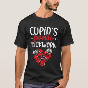 Cupid's Favorite Bookworm  Valentine's Day Book Re T-Shirt