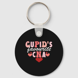 Cupid's Favorite Cna Valentine Certified Nursing I Keychain