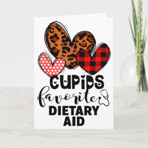 Cupids Favorite Dietary Aid Nurse Gift Valentines Card