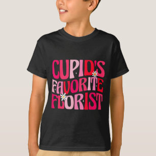 Cupids Favorite Florist Funny Retro Groovy Valenti T-Shirt