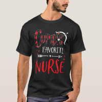 Cupid's Favorite Nurse Red Plaid Valentine's Day F