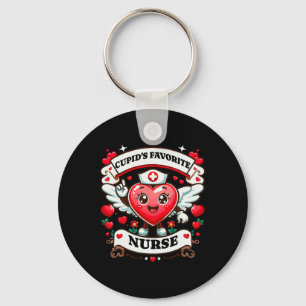 Cupid's Favorite Nurse Valentine Day Nursing Medic Keychain