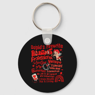 Cupid's Favorite Phlebotomist Valentine Phlebotomy Keychain