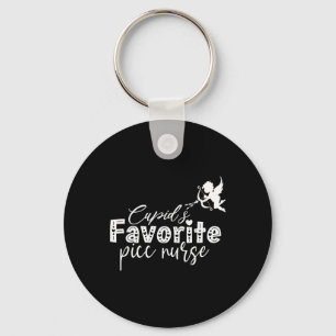 Cupid's Favorite Picc Nurse Valentine Vascular Acc Keychain
