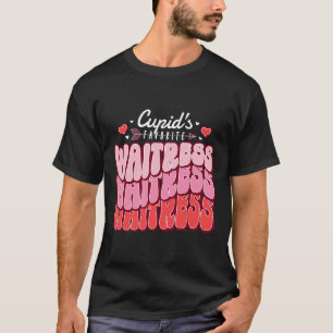 Cupid's Favorite Waitress Valentine's Day Hearts T-Shirt
