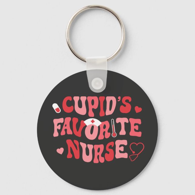  Cupids Favourite Nurse Keychain (Front)