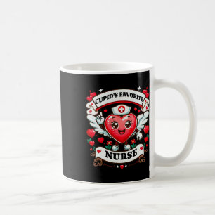 Cupid's Favourite Nurse Valentine Day Nursing Medi Coffee Mug