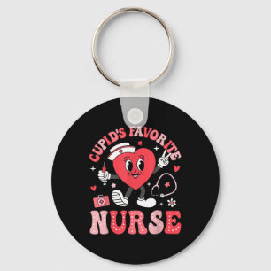 Cupids Favourite Nurse Valentines Day Cute Heart R Keychain