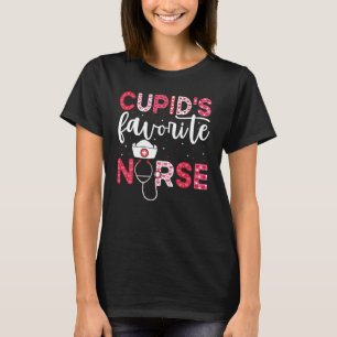 Cupid's Favourite Nurse Valentines Day Medical Nur T-Shirt