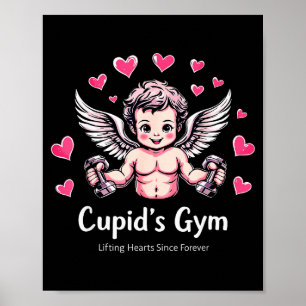 Cupids Gym Funny Valentines Workout Shirt For Gym Poster