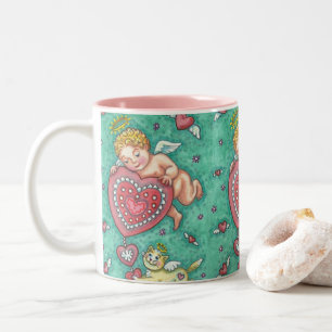 CUPID'S HEART AND KITTEN VALENTINE MUG Repeat