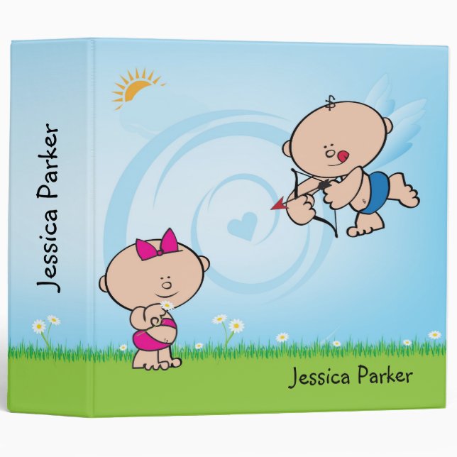 Cupid's in Love Valentine Kids Binder (Front/Spine)