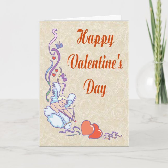 Cupids Love Valentine Card (Front)