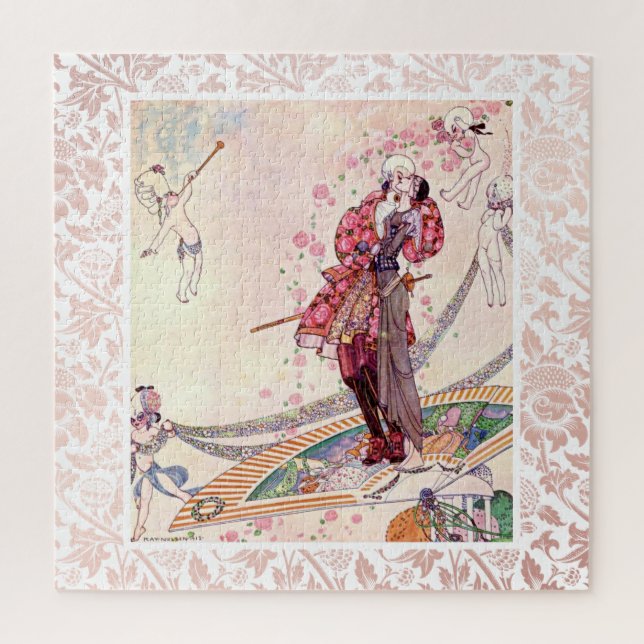 Cupids, Princess and Prince on a magical fan Jigsaw Puzzle (Vertical)
