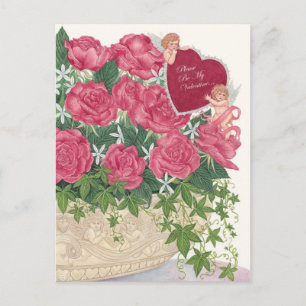 Cupids & Roses Valentine Postcard