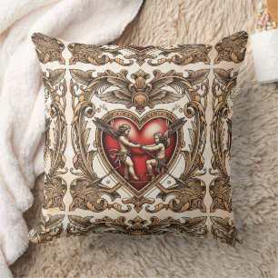 "Cupid's True Flight" Throw Pillow