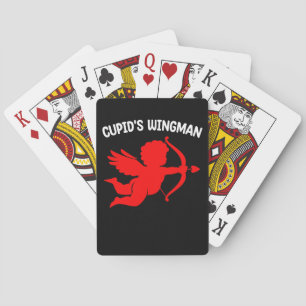 Cupid's Wingman Cute Valentine's Day Husband Wife Playing Cards