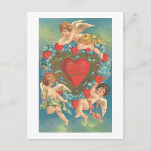 Cupids with Hearts (2) Postcard