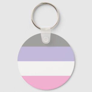 Cupioromantic Pride Flag Keychain
