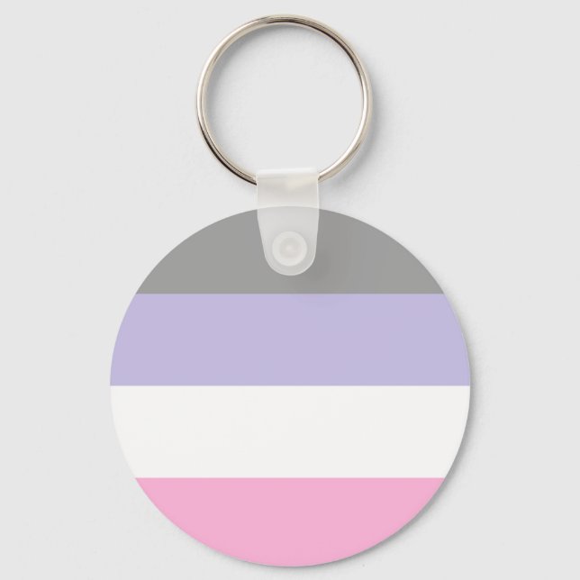 Cupioromantic Pride Flag Keychain (Front)