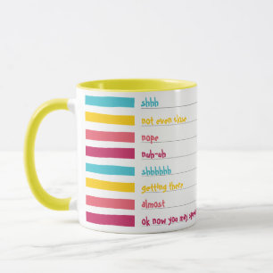 Cuppa Fun Colourful Striped Candy Shushes!  Mug