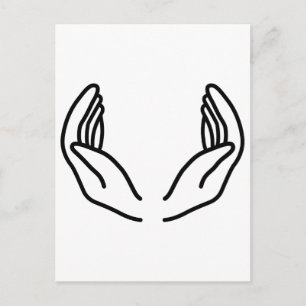 Cupped Hands Postcard
