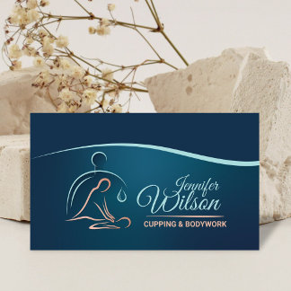 Cupping Therapist Therapeutic Bodywork Modern Business Card