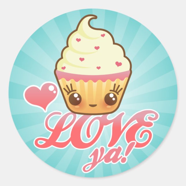 CuppyCakes Love Ya ! Autocollants (Devant)