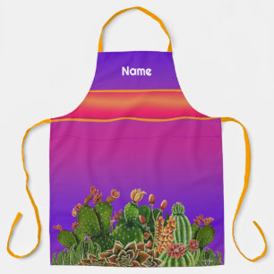 Cups of Succulents All-Over Print Apron