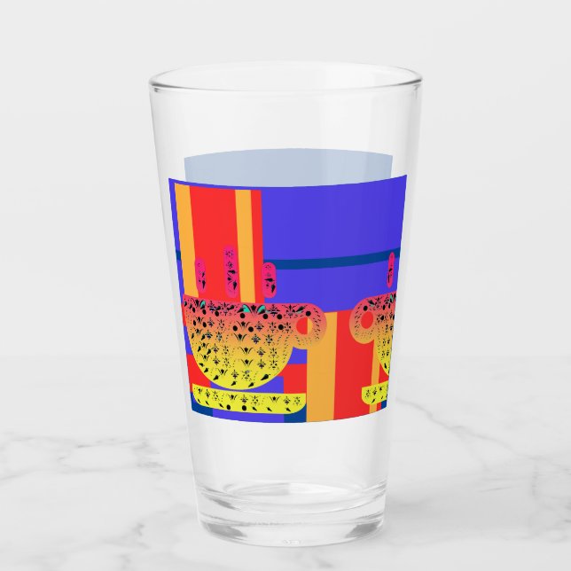 CUPS + Primary Colours Glass Cup (Front)