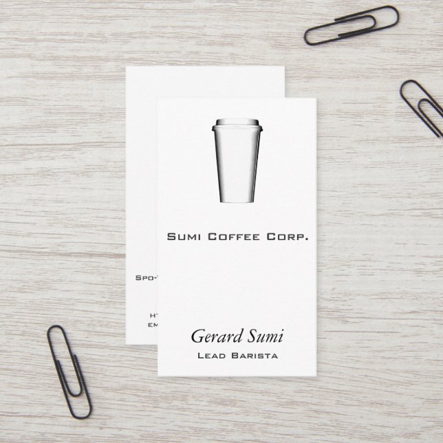 Cups To Go Business Card (Front/Back In Situ)