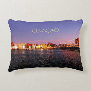 Curaçao at Night w/out text (customizable) Accent Pillow