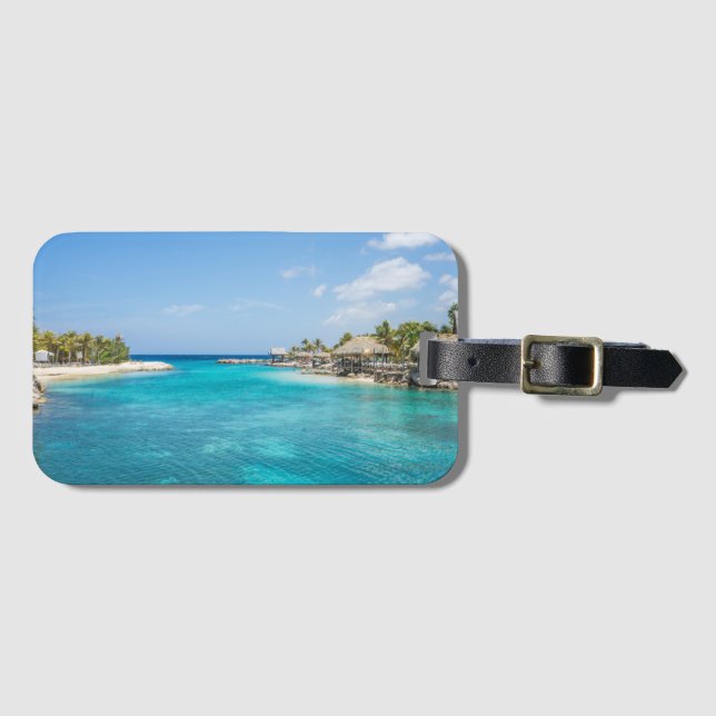 Curacao Beach Design Luggage Tag (Front Horizontal)