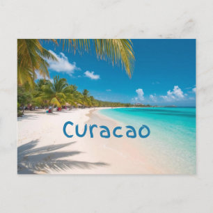 Curacao beach dreaming postcard