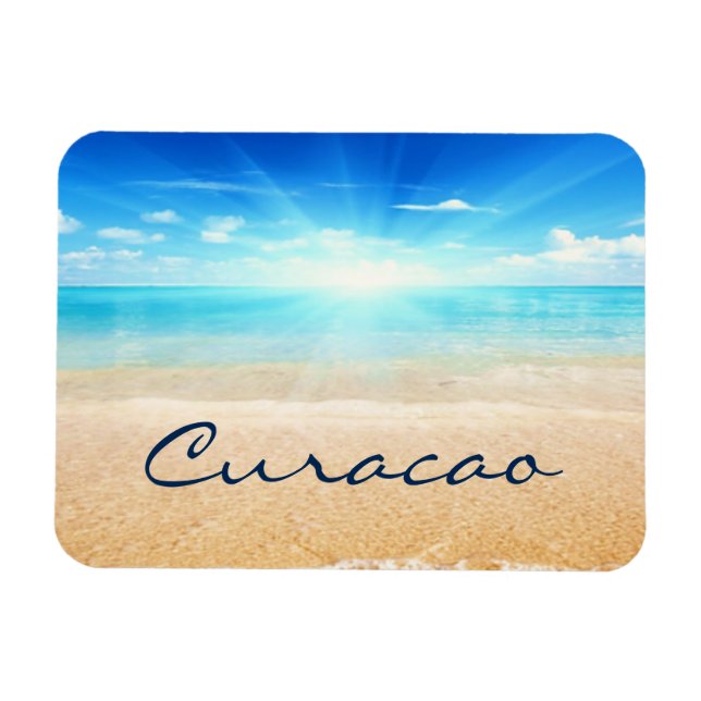 Curacao beach sunrise magnet (Horizontal)