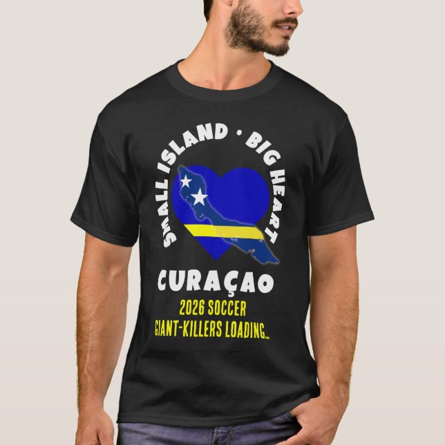 CURAÇAO Big Heart Fun Custom 2026 Soccer T-Shirt (Front)