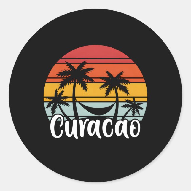 Curacao Curacaoan Vacation Curacao Classic Round Sticker (Front)
