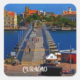 Curacao Design Square Sticker