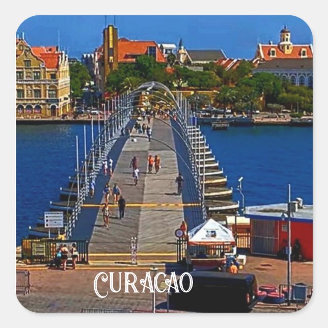 Curacao Design Square Sticker (Front)