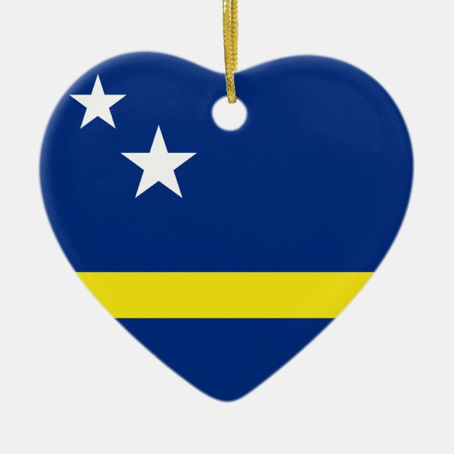 Curaçao Drapeau Ornement de coeur (Devant)