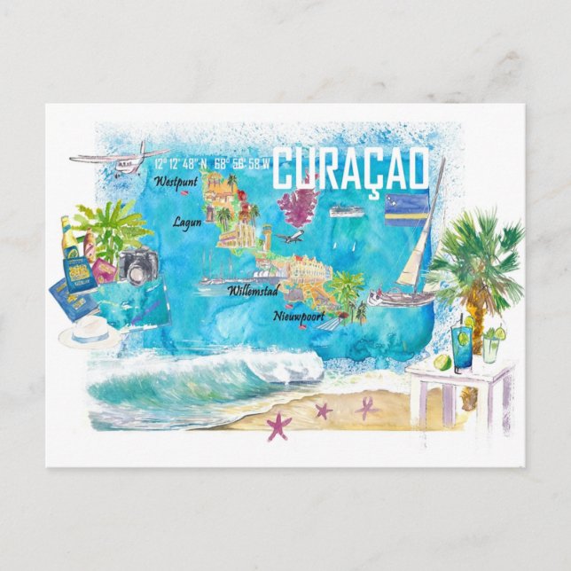 Curacao Dutch Antilles Caribbean Island  Postcard (Front)