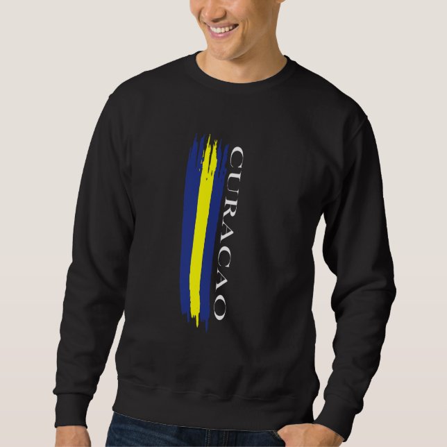 Curacao Flag Colour Stripes Sweatshirt (Front)