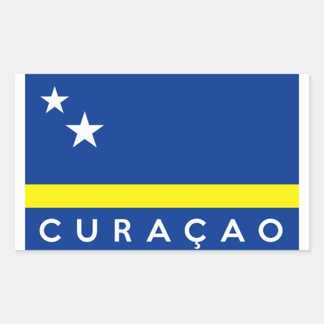 curacao flag country text name sticker (Front)