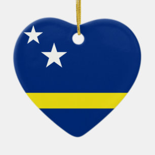 Curaçao Flag Heart Ornament