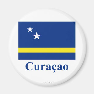 Curacao Flag with Name in Dutch Magnet