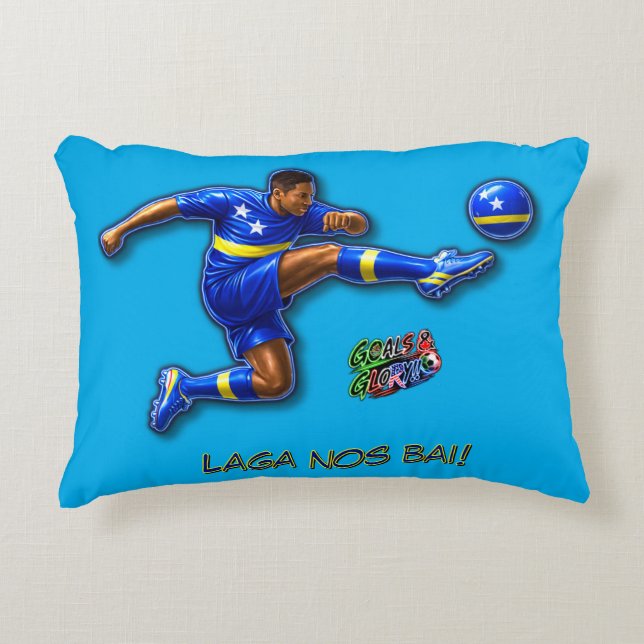 Curacao Let's Go Accent Pillow (Front)